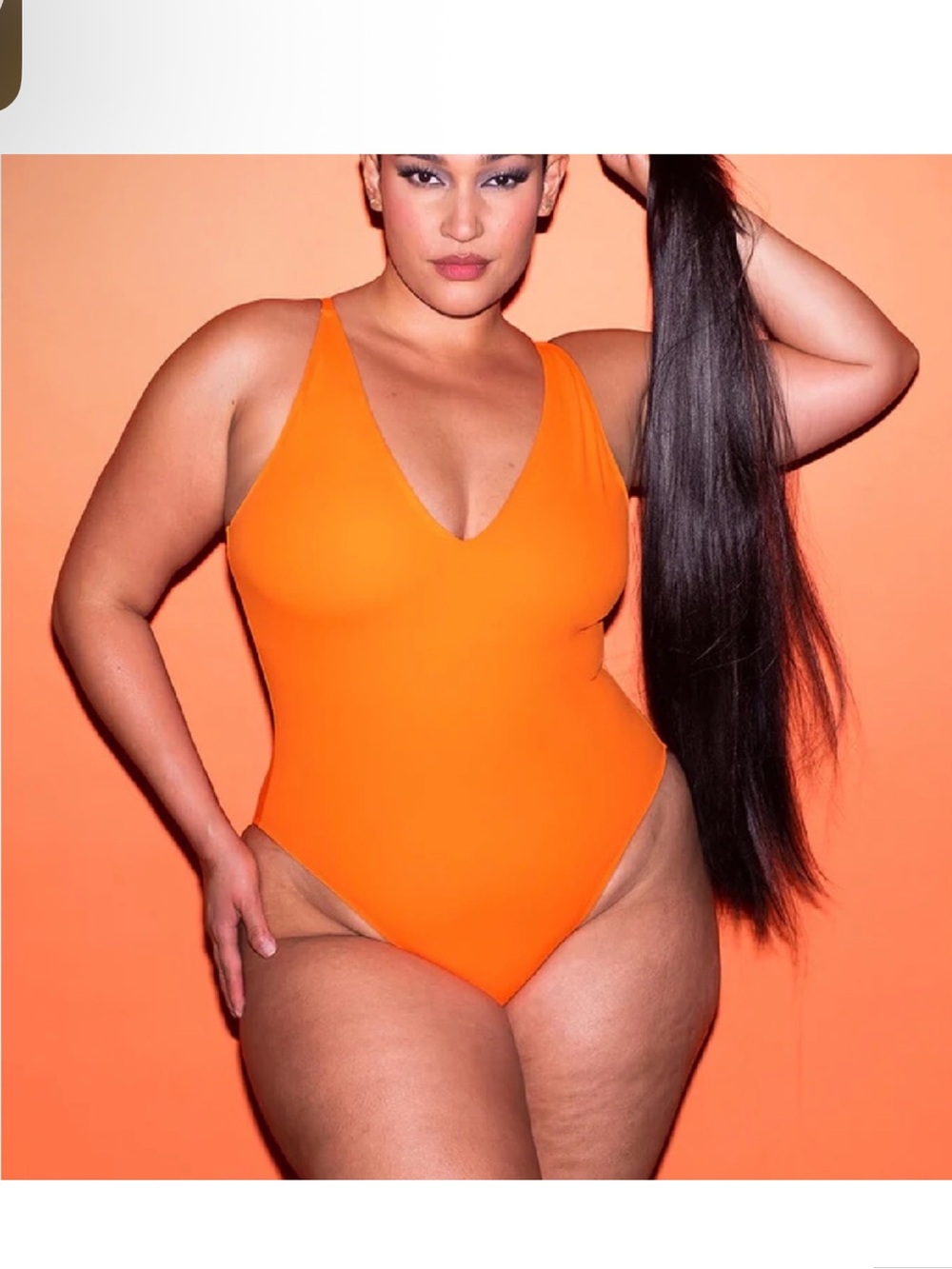 TA3 plungey swimsuit in orange 3x Reg/Long NEW $178